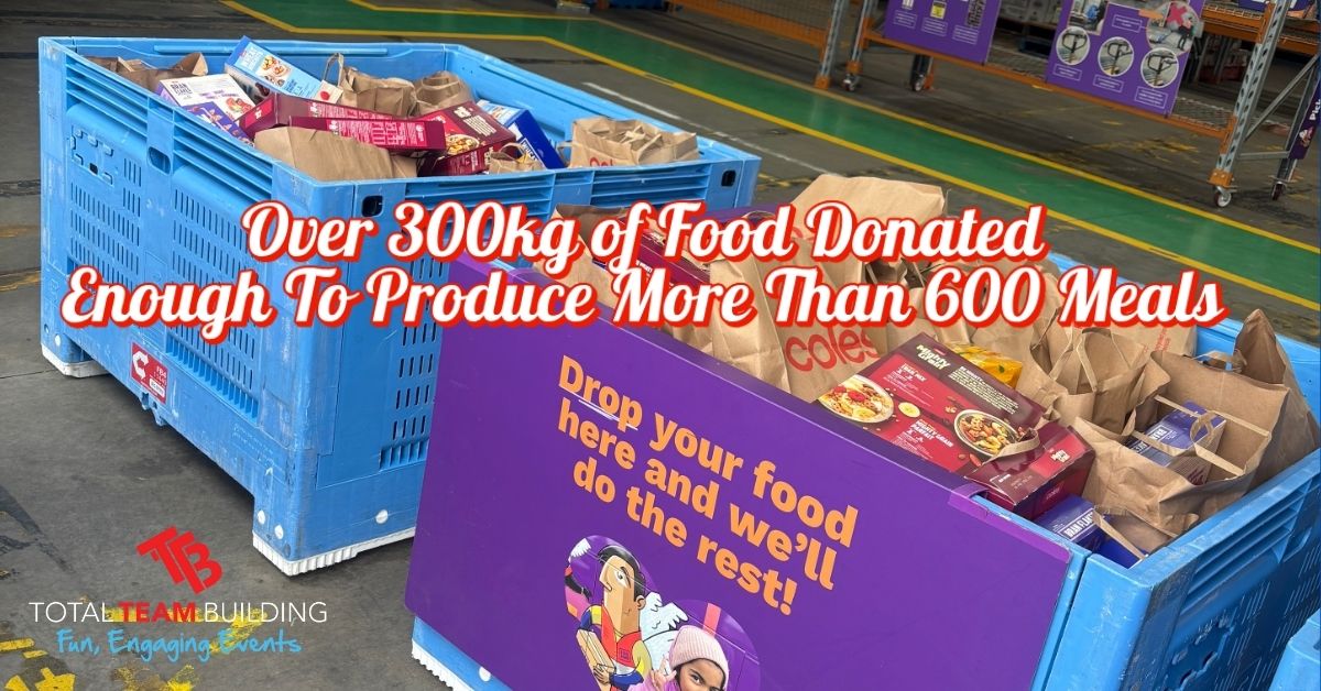 Foodbank donation - charity team building